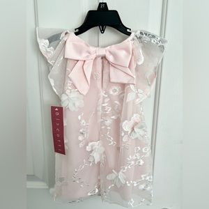 Spring toddler dress. biscotti collezioni pink floral dress